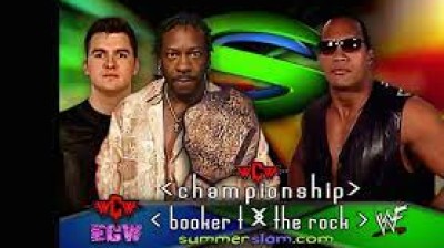 WWF SummerSlam 2001 The Rock VS Booker T (World Heavyweight Championship
